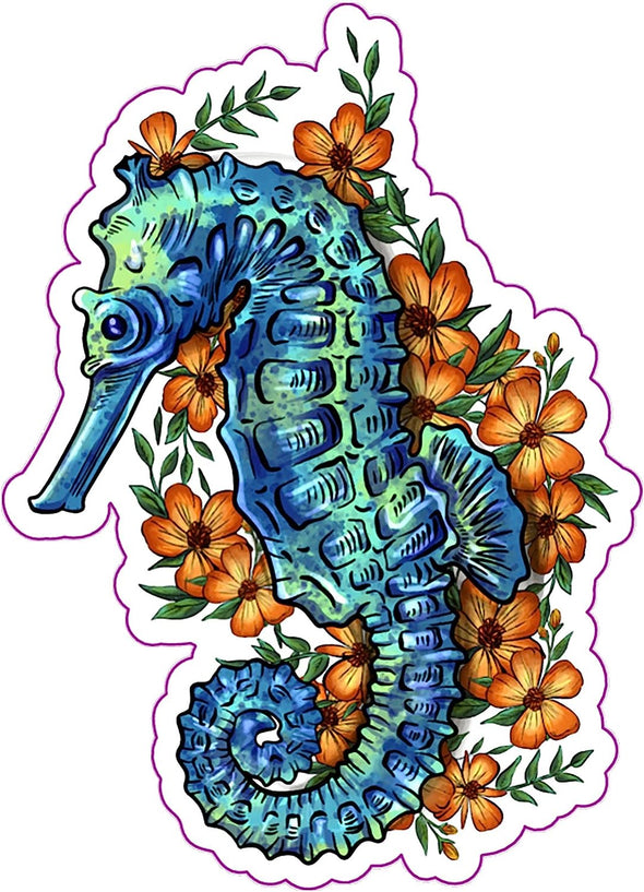 Seahorse Vinyl Decal - Ocean Beach Bumper Sticker