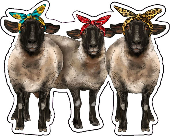 Bandanna Sheep Vinyl Decal