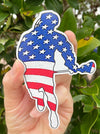 Lacrosse Magnet - American Flag Lax