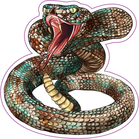 Western Rattlesnake Vinyl Decal - Snake Bumper Sticker