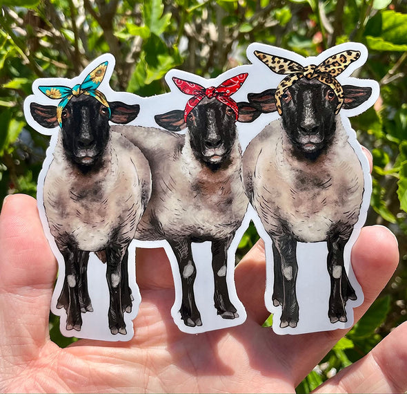 Bandanna Sheep Vinyl Decal