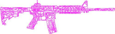 WickedGoodz Die Cut Pink Ar-15 Vinyl Decal - Ar15 Bumper Sticker - Perfect Gun Rights 2nd Amendment Gift-WickedGoodz