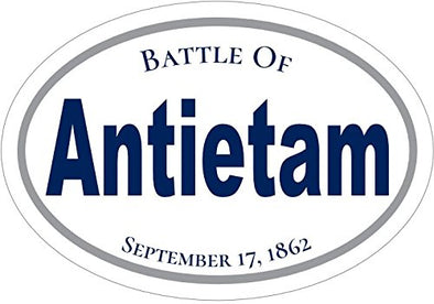 WickedGoodz Oval American Civil War Antietam Vinyl Decal - Historical Bumper Sticker - Perfect History Gift-WickedGoodz